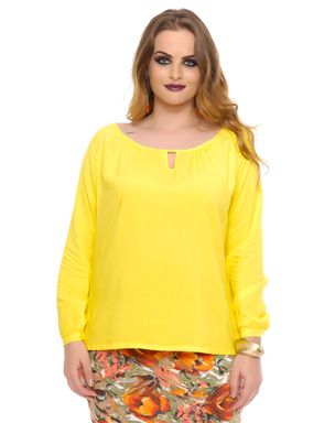 Blusa-plus-size-manga-longa-com-recorte-viscose-lisa-7