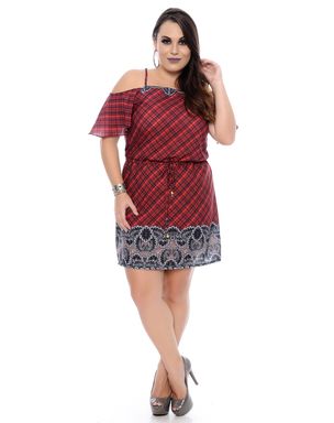 Vestido-Tartan-Plus-Size