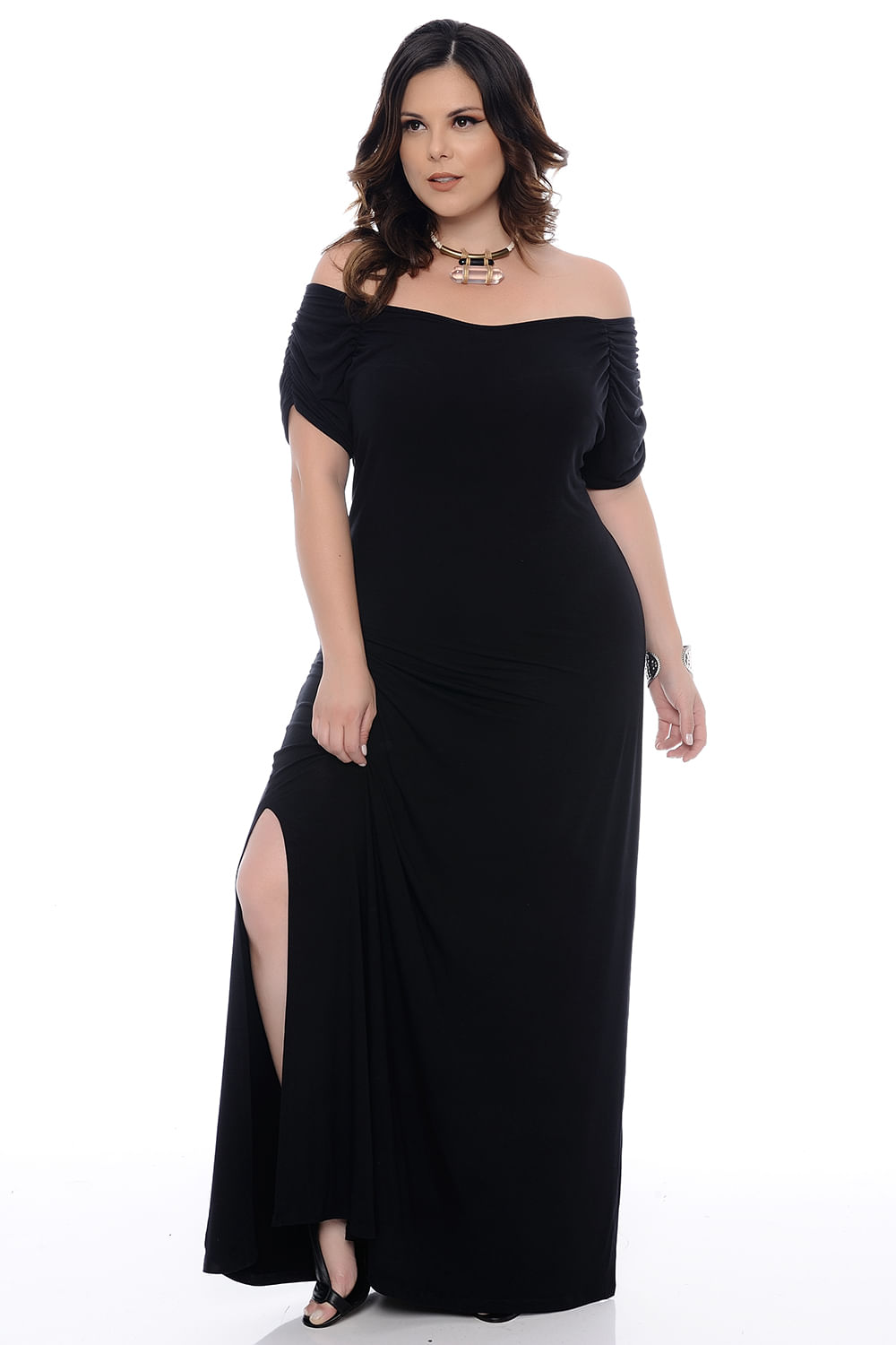 Vestido Longo Preto Plus Size Vestido Longo Preto Plus Size