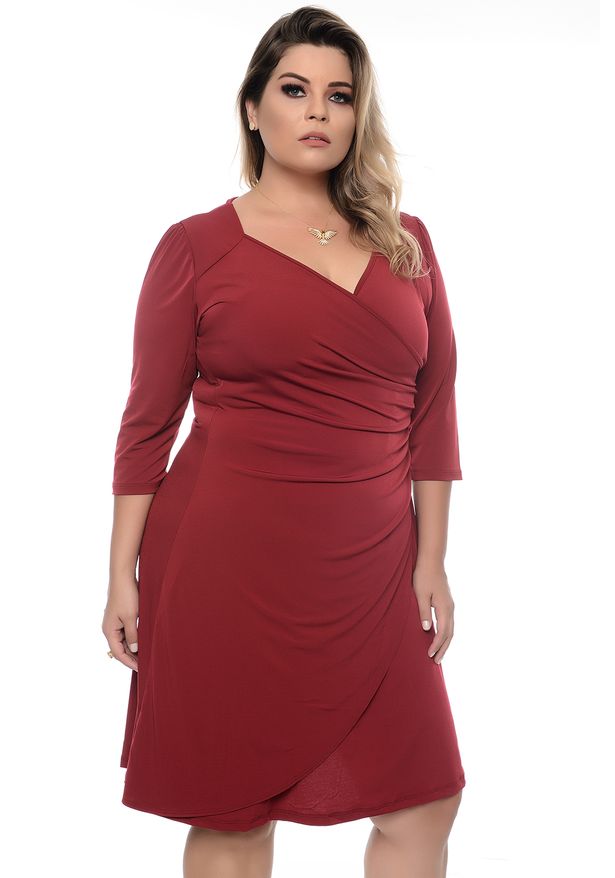 vestido vermelho drapeado