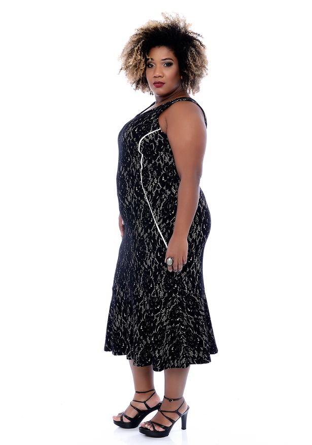 vestido de festa manequim 46