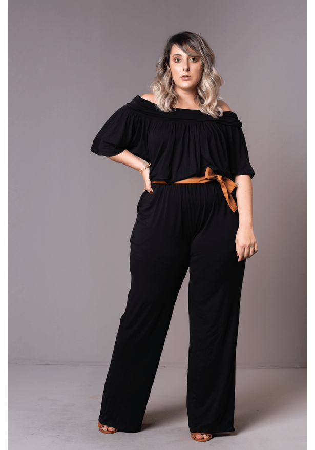 macacao preto plus size