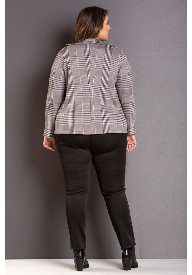 casaco xadrez plus size