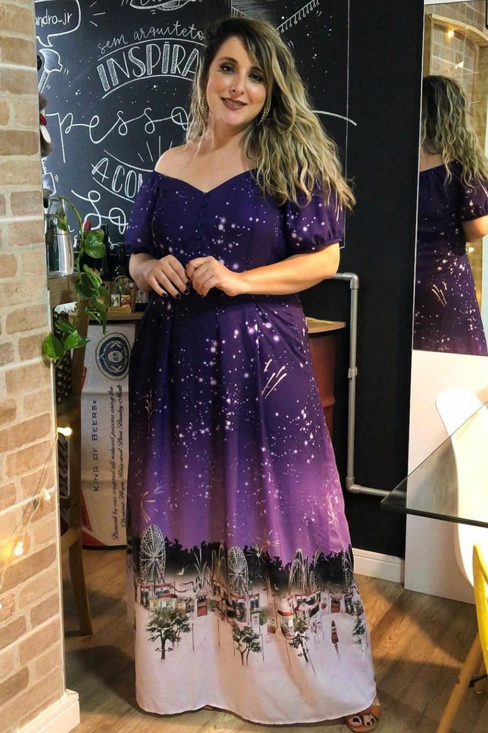 ROUPAS - Vestidos - Vestidos Longos ROXO – Chic e Elegante