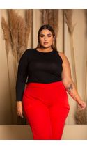 Blusa-Uma-Manga-Black-Plus-Size Blusa-Uma-Manga-Black-Plus-Size