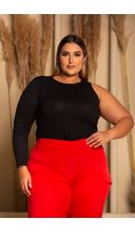 Blusa-Uma-Manga-Black-Plus-Size Blusa-Uma-Manga-Black-Plus-Size