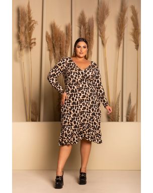 Vestido-Midi-Savana-Animal-Print-Plus-Size