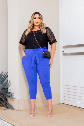 Calça bengaline deals azul