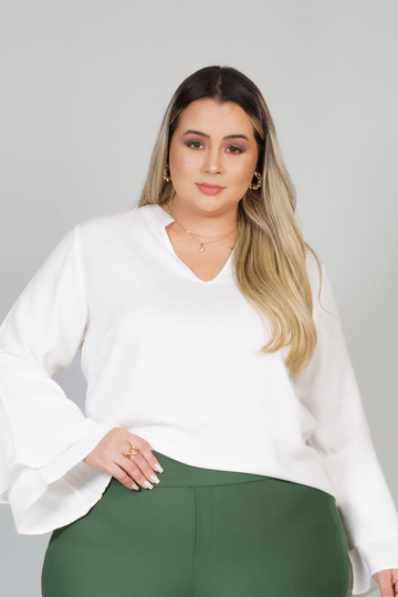 Blusa-Manga-Flare-Plus-Size-BRANCO Blusa-Manga-Flare-Plus-Size-BRANCO