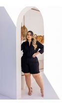 Shorts-Alfaiataria-Slub-Armani-Bordado-Plus-Size-PRETO