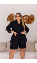 Shorts-Alfaiataria-Slub-Armani-Bordado-Plus-Size-PRETO Shorts-Alfaiataria-Slub-Armani-Bordado-Plus-Size-PRETO