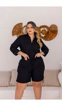 Shorts-Alfaiataria-Slub-Armani-Bordado-Plus-Size-PRETO