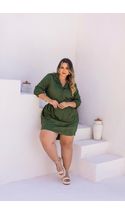 Vestido-Chemise-Slub-Armani-Bordado-plus-Size-VERDE