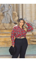 Camisa-Manga-Longa-Flanelado-Escocia-Plus-Size-XADREZ-VERMELHO