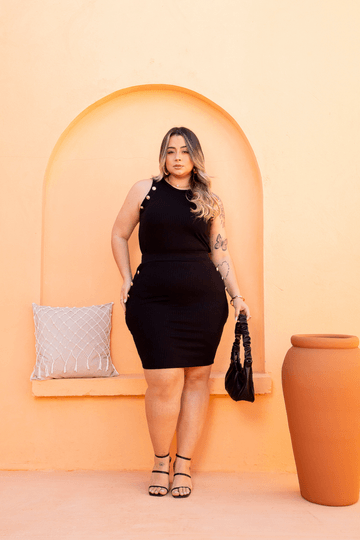 Saia-Canelada-Soho-Com-Botao-Plus-Size-PRETO Saia-Canelada-Soho-Com-Botao-Plus-Size-PRETO