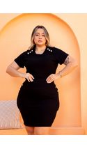 Saia-Canelada-Soho-Com-Botao-Plus-Size-PRETO Saia-Canelada-Soho-Com-Botao-Plus-Size-PRETO