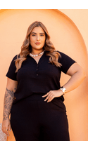 Blusa-Gola-Polo-Malha-Canelada-Plus-Size-PRETO Blusa-Gola-Polo-Malha-Canelada-Plus-Size-PRETO
