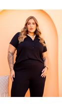 Blusa-Gola-Polo-Malha-Canelada-Plus-Size-PRETO Blusa-Gola-Polo-Malha-Canelada-Plus-Size-PRETO