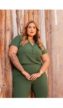 Blusa-Gola-Polo-Malha-Canelada-Plus-Size-VERDE