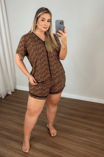 Pijama-Domenica-Manga-Curta-Plus-Size-ONCA-MARROM