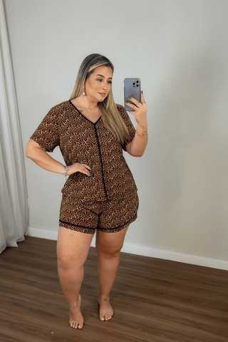 Pijama-Domenica-Manga-Curta-Plus-Size-ONCA-MARROM