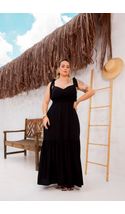 Vestido-Longo-Elisabeth-Com-No-e-Babado-Plus-Size-PRETO Vestido-Longo-Elisabeth-Com-No-e-Babado-Plus-Size-PRETO