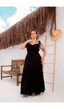 Vestido-Longo-Elisabeth-Com-No-e-Babado-Plus-Size-PRETO Vestido-Longo-Elisabeth-Com-No-e-Babado-Plus-Size-PRETO