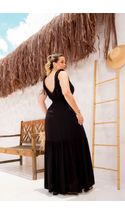 Vestido-Longo-Elisabeth-Com-No-e-Babado-Plus-Size-PRETO