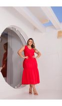 Vestido-Midi-Aruba-Decote-Quadrado-Plus-Size-VERMELHO Vestido-Midi-Aruba-Decote-Quadrado-Plus-Size-VERMELHO