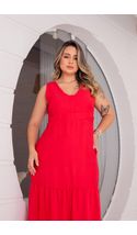 Vestido-Midi-Aruba-Decote-Quadrado-Plus-Size-VERMELHO Vestido-Midi-Aruba-Decote-Quadrado-Plus-Size-VERMELHO