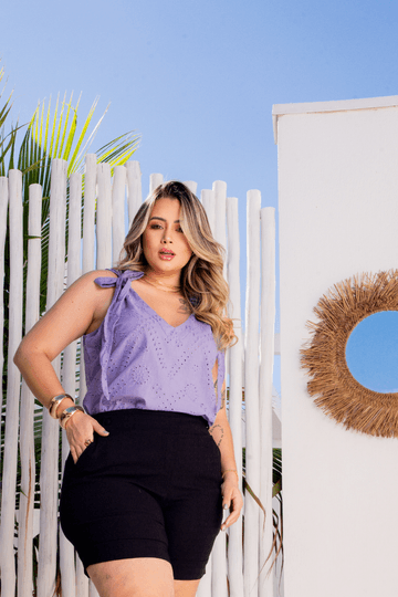 Regata-Laise-Decote-V-Laco-Plus-Size-AZUL Regata-Laise-Decote-V-Laco-Plus-Size-AZUL