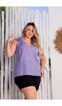 Regata-Laise-Decote-V-Laco-Plus-Size-AZUL Regata-Laise-Decote-V-Laco-Plus-Size-AZUL