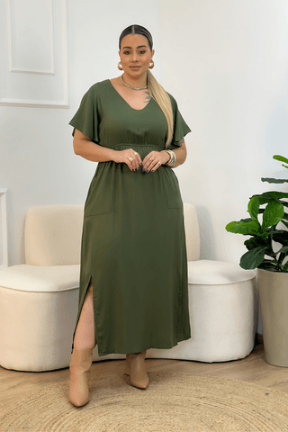 Vestido-Midi-Viscose-Bolso-Frontal-Plus-Size-VERDE