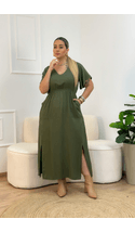 Vestido-Midi-Viscose-Bolso-Frontal-Plus-Size-VERDE