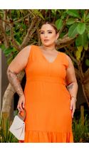 Vestido-Midi-Aruba-Decote-Quadrado-Plus-Size-LARANJA